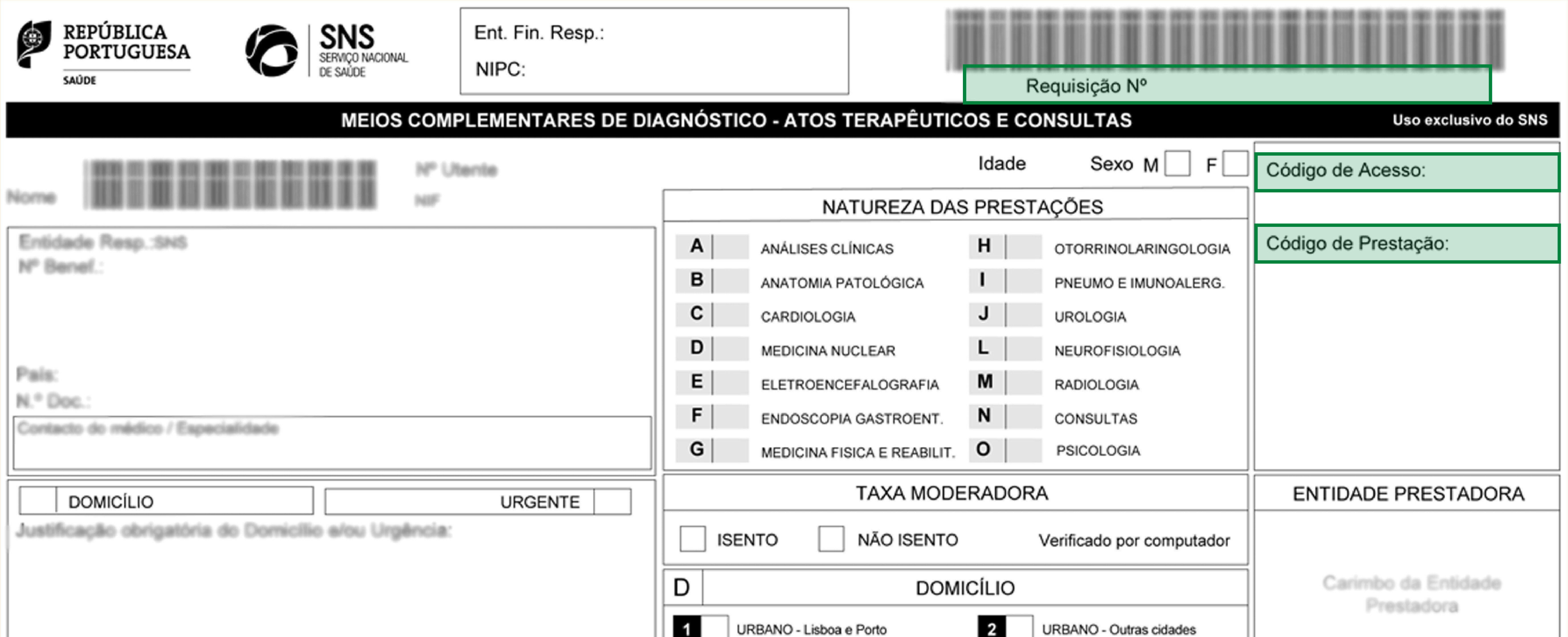Requisição de exame